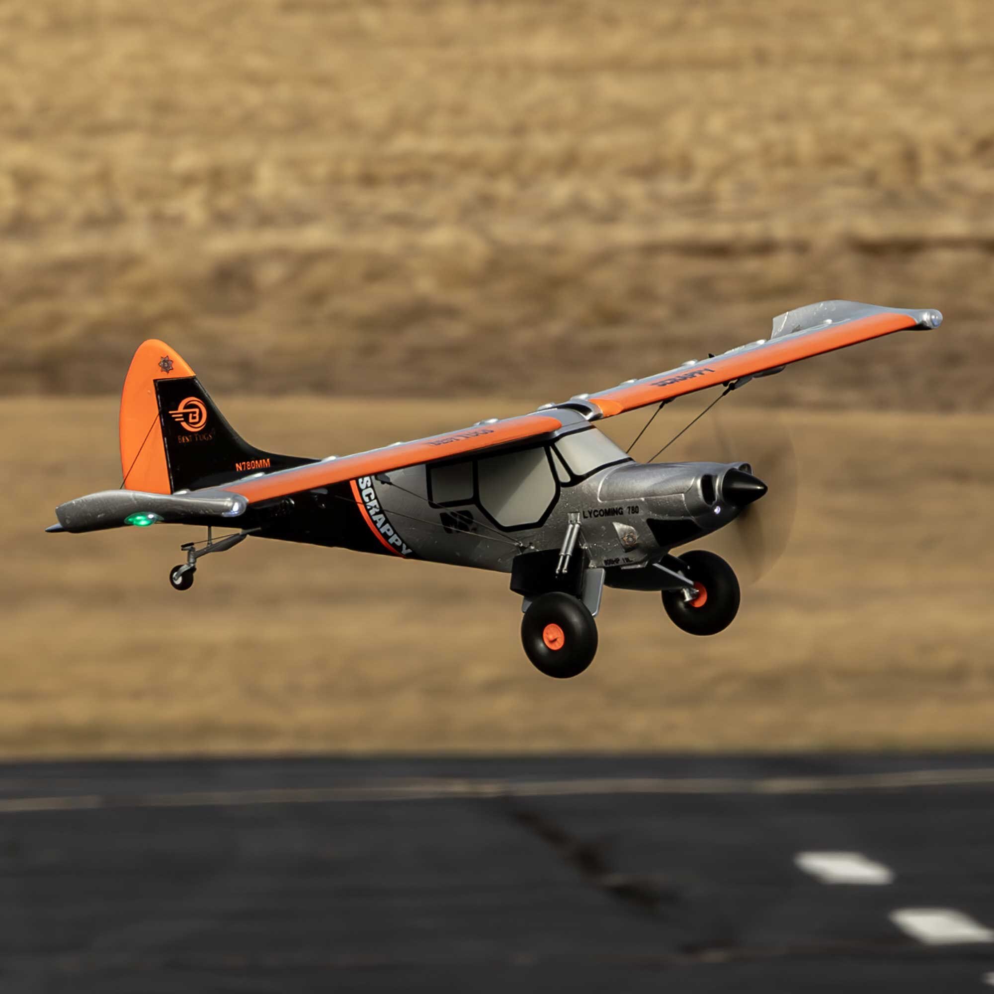 E-flite Micro Scrappy STOL 800mm RC Plane, BNF Basic, EFL02150D