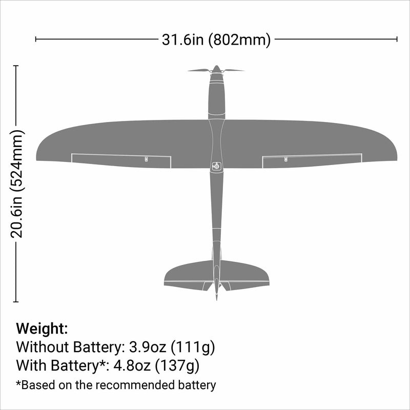 E-Flite UMX Conscendo Glider, BNF Basic