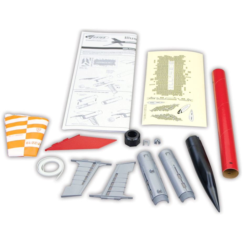 ESTES Illusion Beginner Model Rocket Kit (18mm Standard Engine)