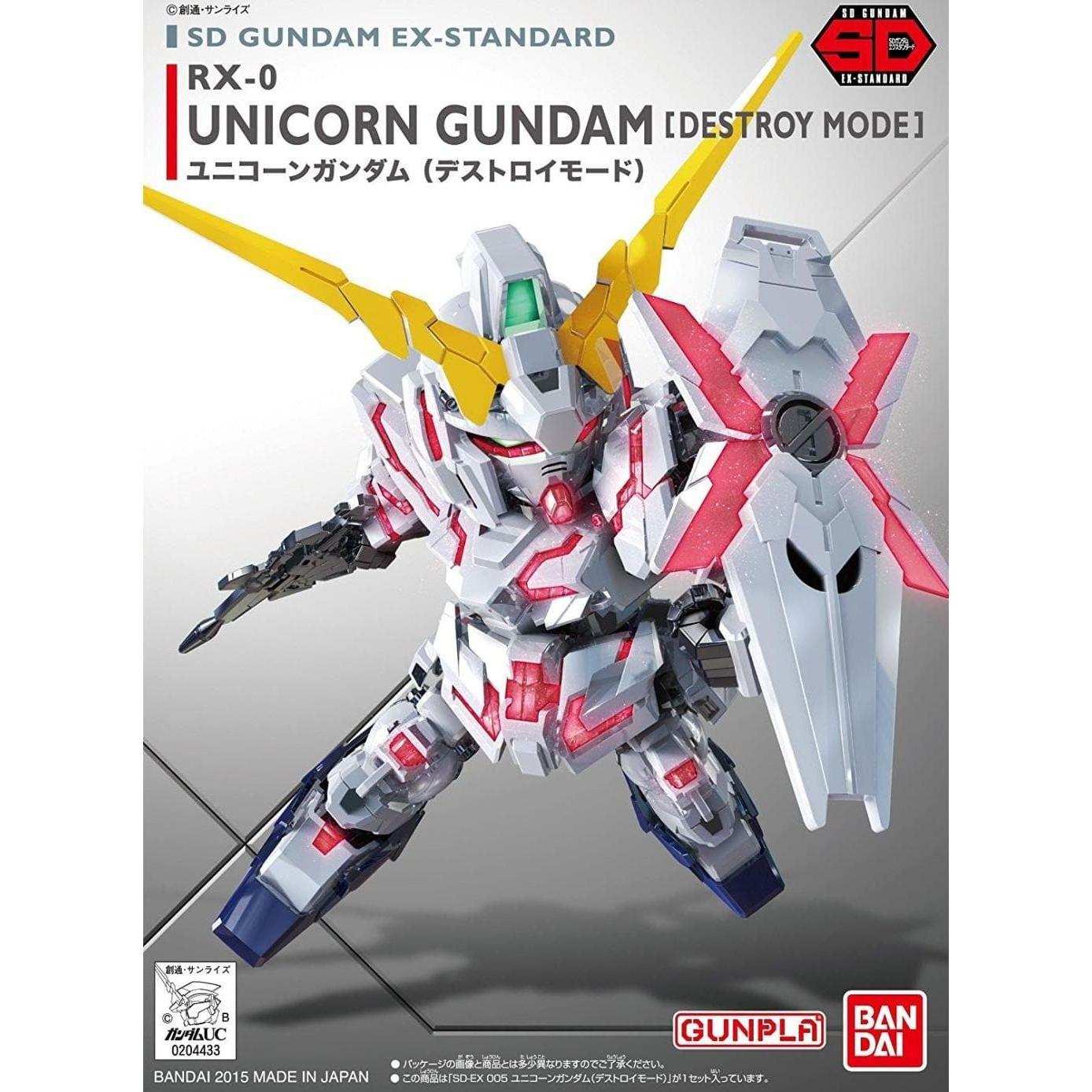 BANDAI SD Gundam Ex-Standard 005 Unicorn Gundam (Destroy Mode)