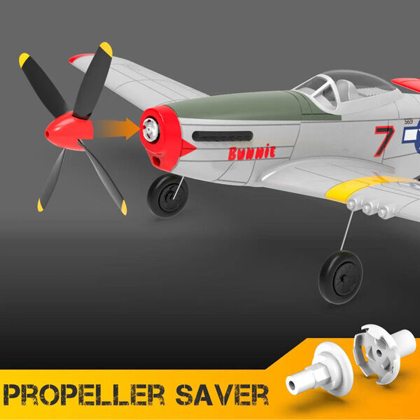VOLANTEX 76105RR-2B P51D Mustang 400mm RTF Gyro 2 Batteries