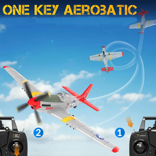 VOLANTEX 76105RR-2B P51D Mustang 400mm RTF Gyro 2 Batteries