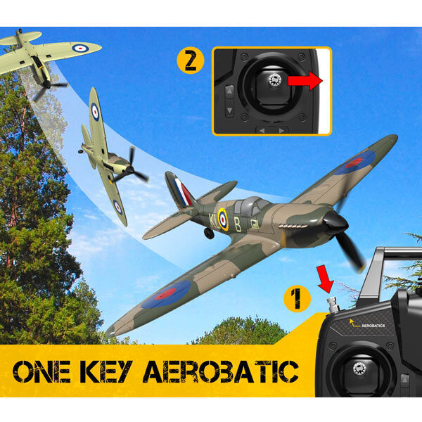 VOLANTEX 76112R-2B Spitfire 400mm RTF Gyro 2 Batteries