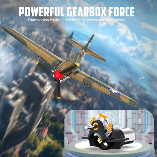 VOLANTEX 76113RY-2B P40 Warehawk 400mm RTF Gyro 2 Batteries