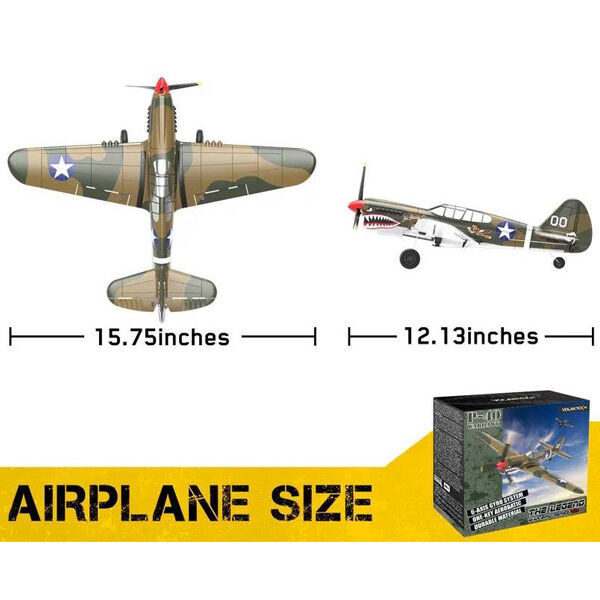 VOLANTEX 76113RY-2B P40 Warehawk 400mm RTF Gyro 2 Batteries