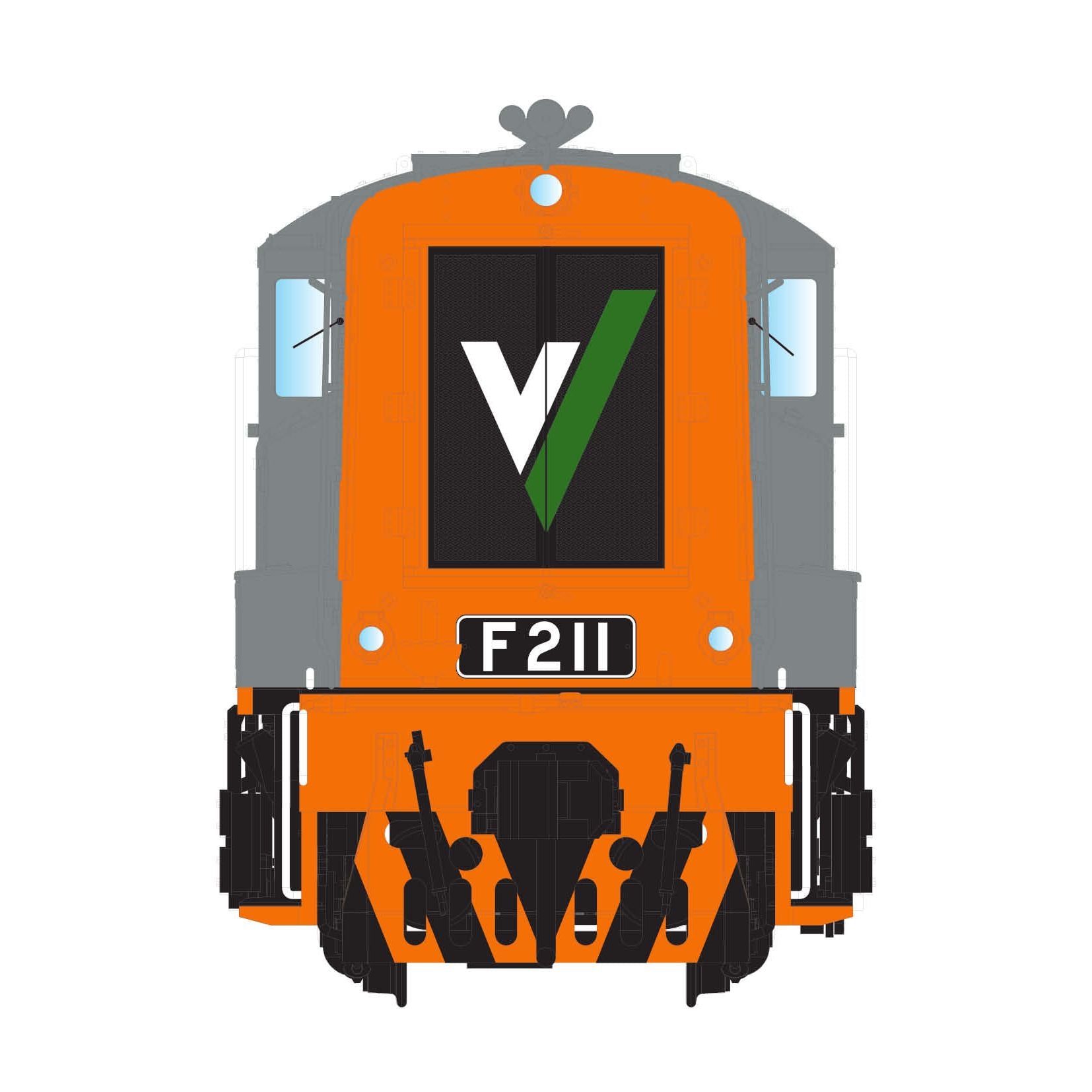 IDR HO F 211 V/Line Orange and Gray - DCC Sound