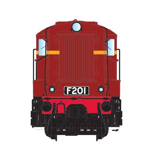 IDR HO F 319 VR Red narrow lining with buffers - DCC Sound