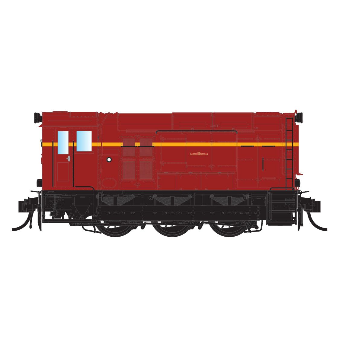 IDR HO F 319 VR Red narrow lining with buffers - DCC Sound