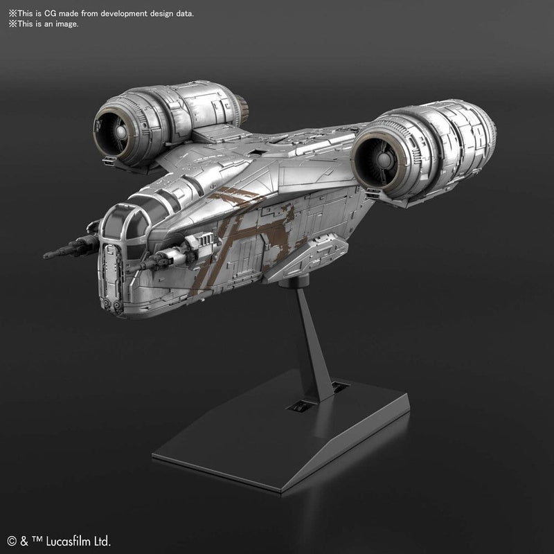 BANDAI Star Wars Vehicle Model Razor Crest (Silver Coating
