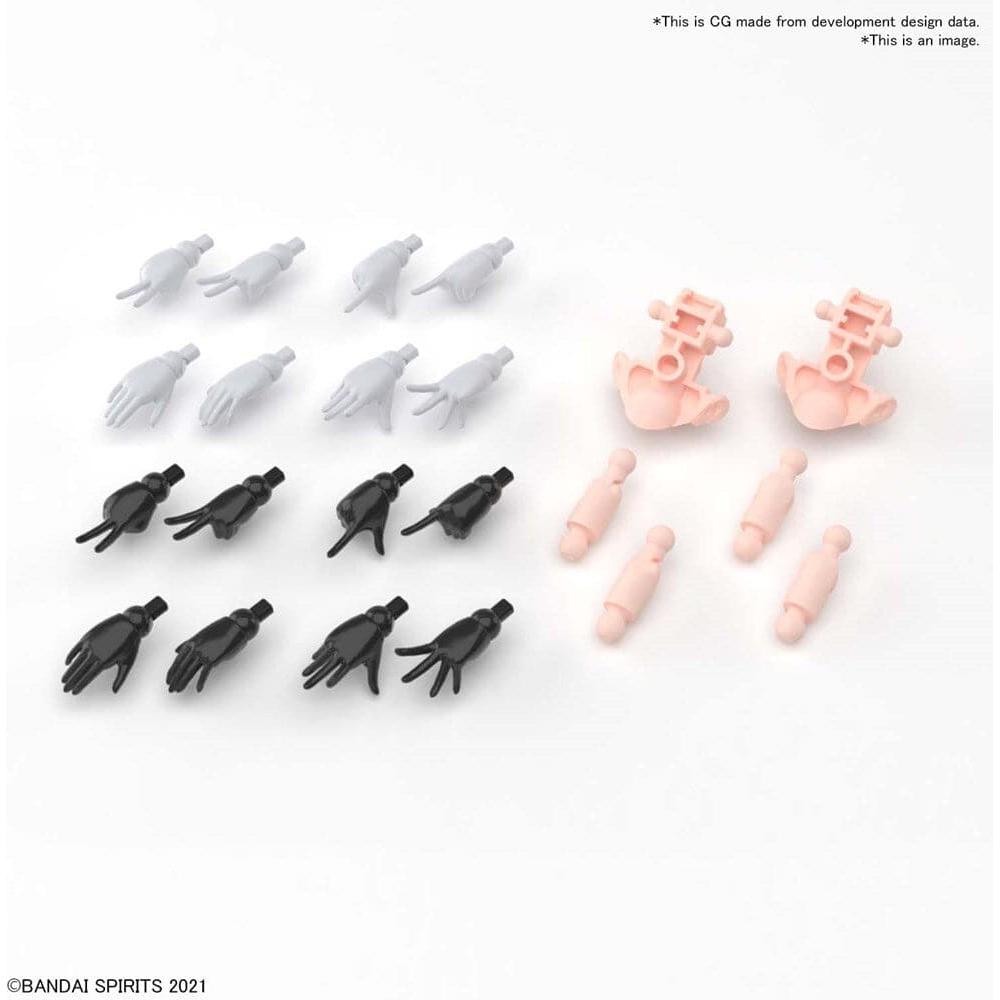 BANDAI 30MS Option Hand Parts (White/Black)