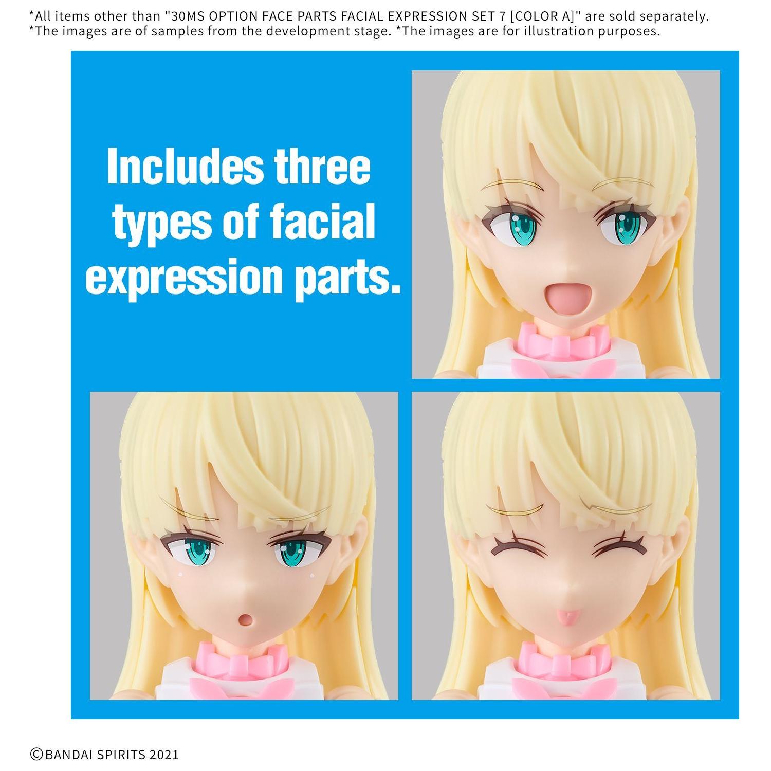 BANDAI 30MS OPTION FACE PARTS FACIAL EXPRESSION SET 7 [COLOR A]