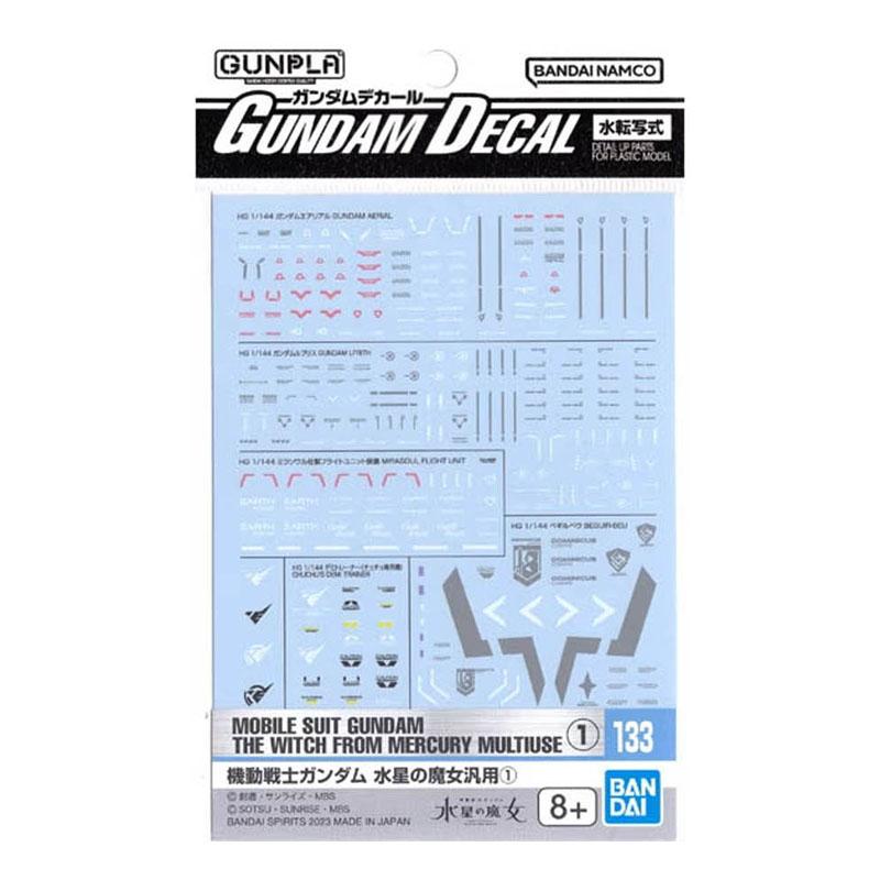 BANDAI Gundam Decal 133 Mobile Suit Gundam The Witch From Mercury Mutliuse 1