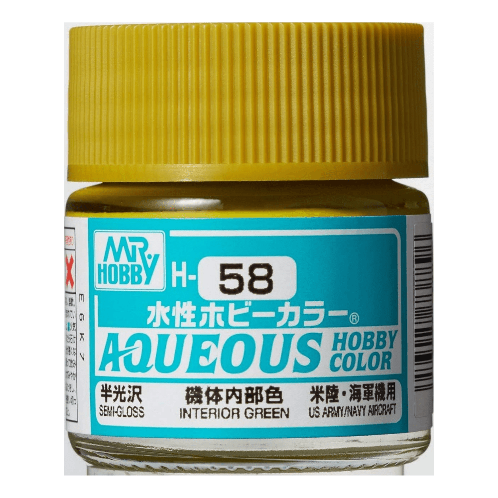 MR HOBBY Aqueous Semi-Gloss Interior Green - H058