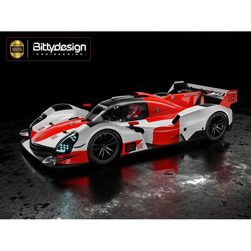 BITTYDESIGN 1/10 GR010 clear Hypercar body, 190mm for low-profile TC chassis, Light weight