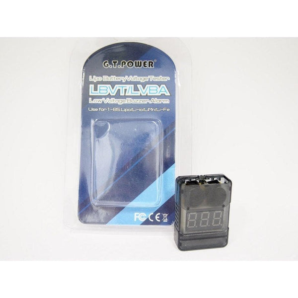 GT-Lipo Battery Low Voltage Alarm & Tester 2-8 Cell