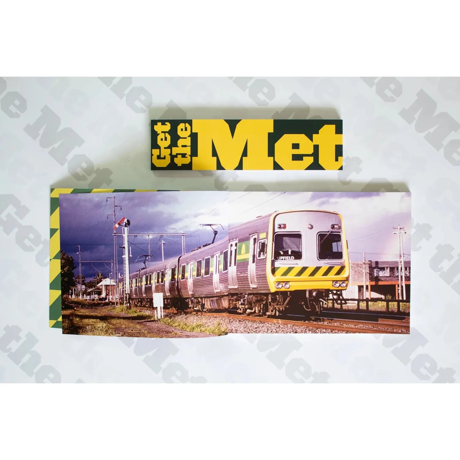 Get the Met: First Edition - Melbourne Train System Design with sticker/ticket packs.