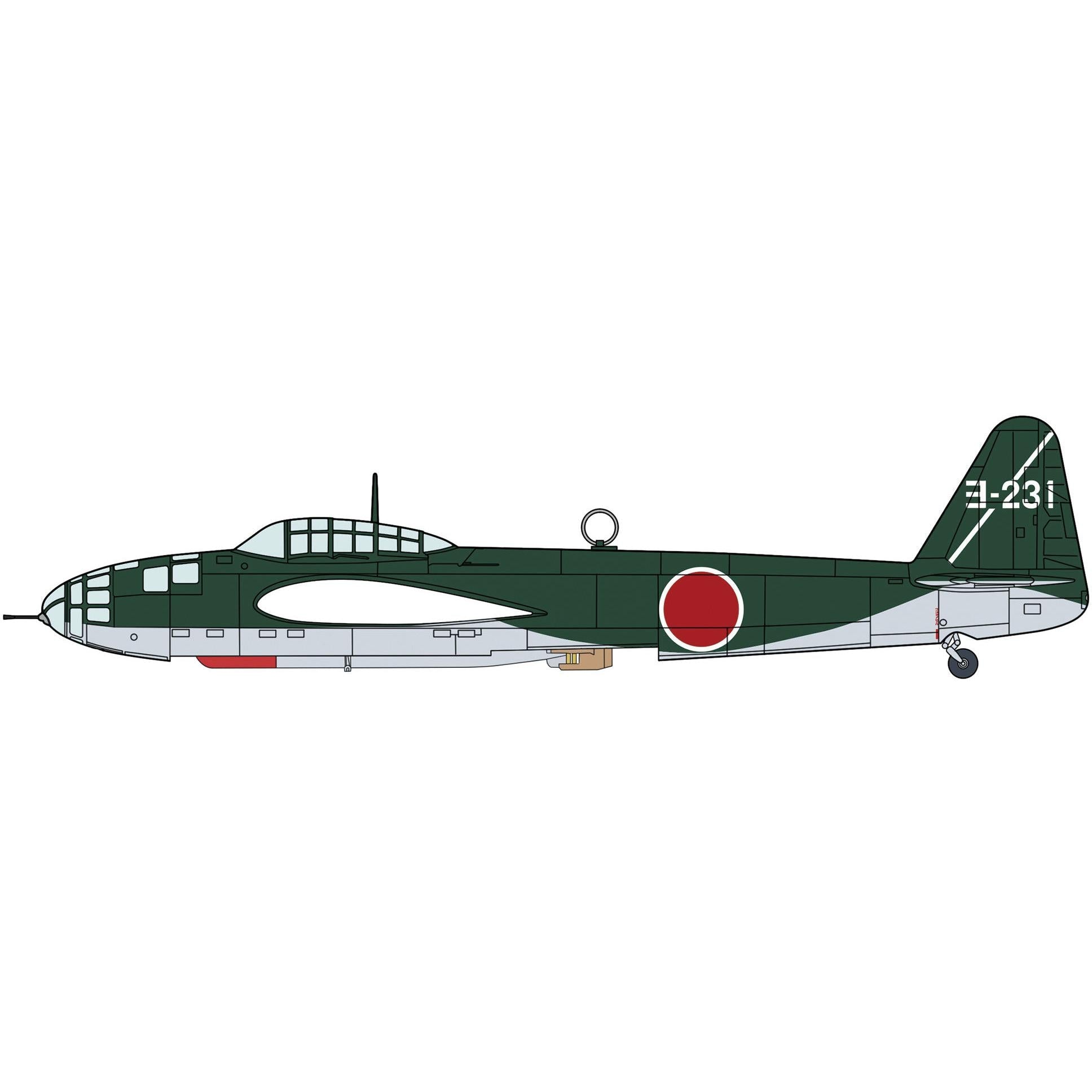 HASEGAWA Kugisho P1Y1 GINGA (FRANCES) TYPE 11 "YOKOSUKA Flying Group" w/TORPEDO