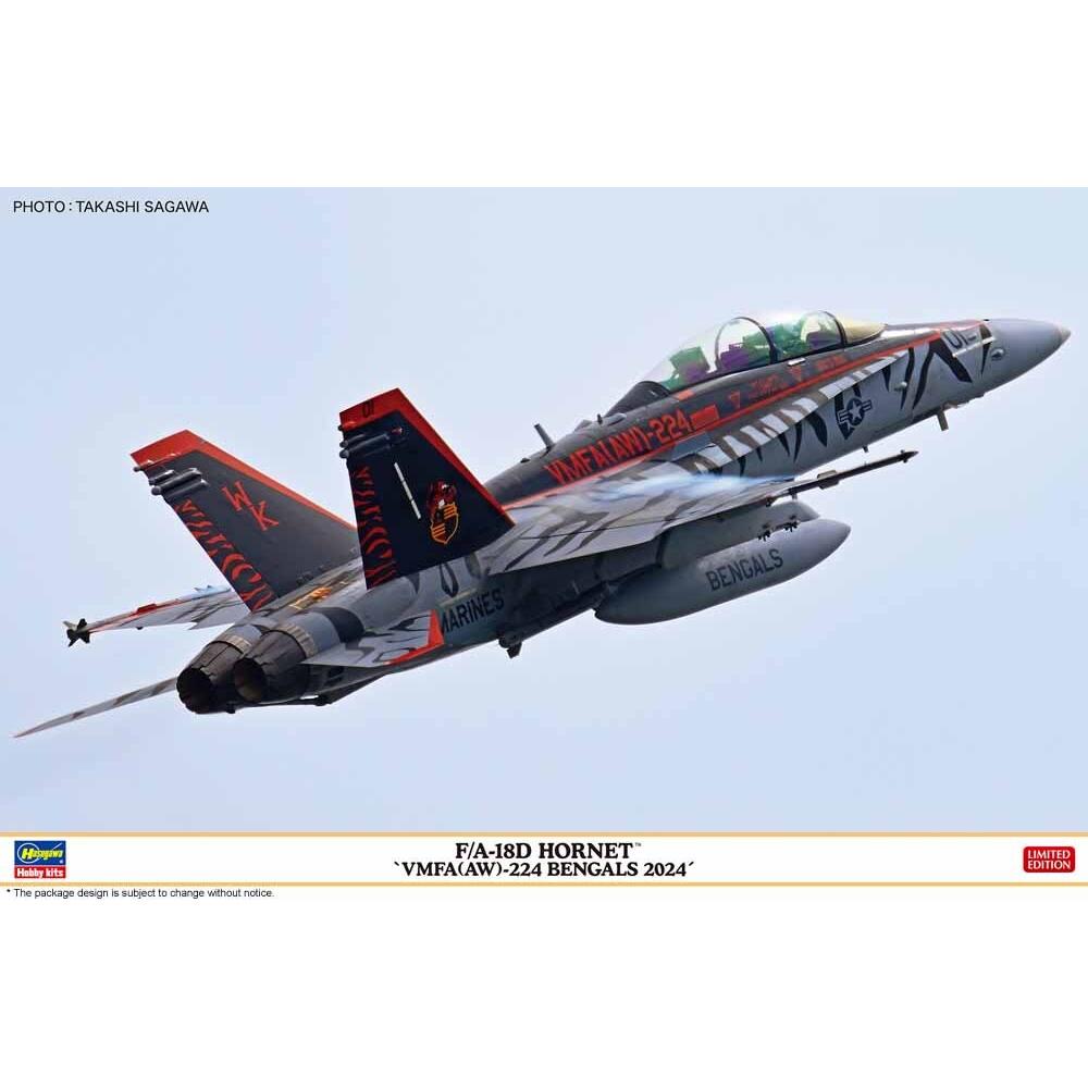 HASEGAWA 1/48 F/A-18D Hornet "VMFA(AW)-224 Bengals 2024"