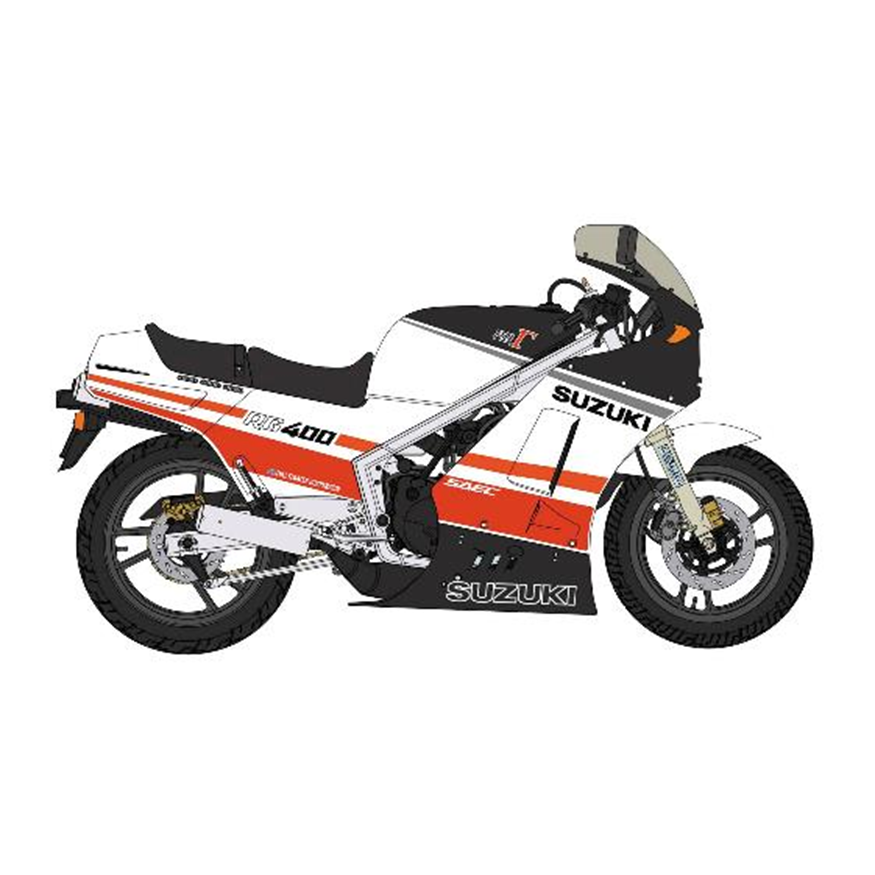 HASEGAWA SUZUKI RG400G EARLY VERSION 
"RED/WHITE COLOR" w/Under Cowl