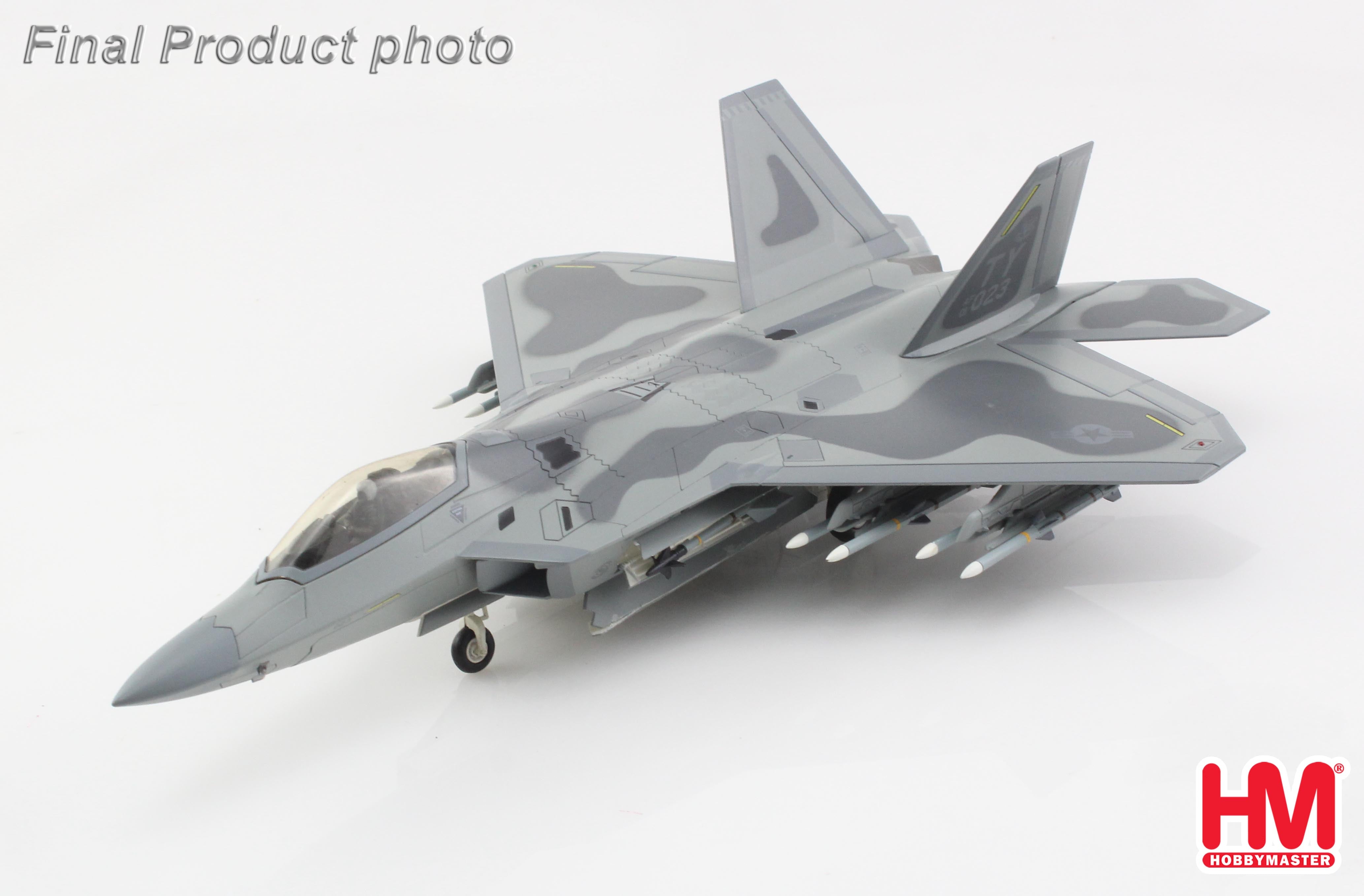 HOBBY MASTER 1/72 F-22 'Maj. Joshua 'Cabo' Gunderson' 01-4023, 43rd FS, 325th FW, Tyndall AFB (w/pilot's signature card)