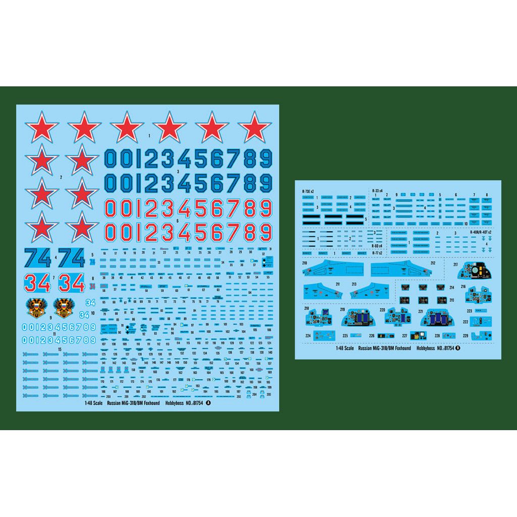 Hobby Boss 1/48 Russian MiG-31B/BM Foxhound Plastic Model Kit [81754]