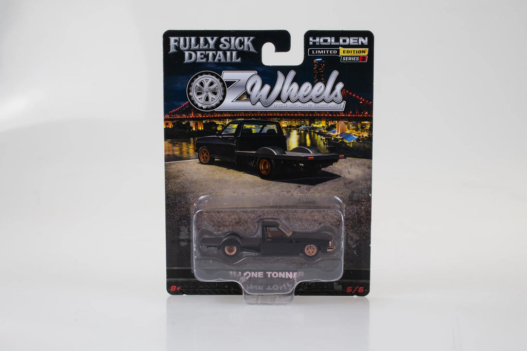 OZ LEGENDS 1/64 R3 Fully Sick Detail OZ Wheels - Holden HJ One Tonner - Black