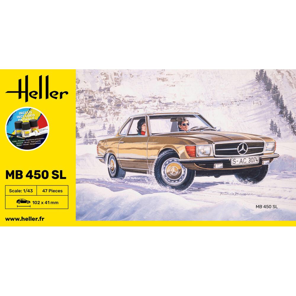 HELLER STARTER KIT 1/43 Mercedes-Benz 450SL