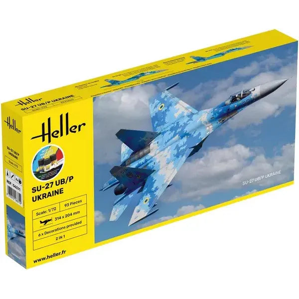 HELLER STARTER KIT 1/72 SU-27 UB/P Ukraine AF