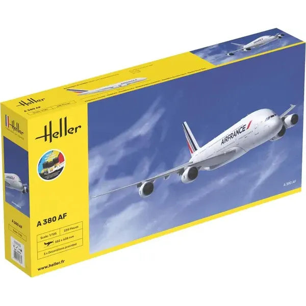 HELLER 1/125 GIFT SET Airbus A380 Air France 
Includes: cement, brush and main paints