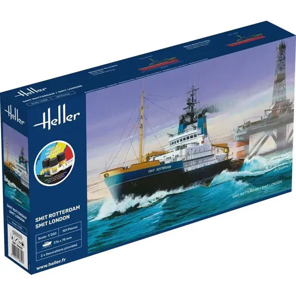 HELLER 1/200 GIFT SET Smit Rotterdam 
Includes: cement, brush and main paints