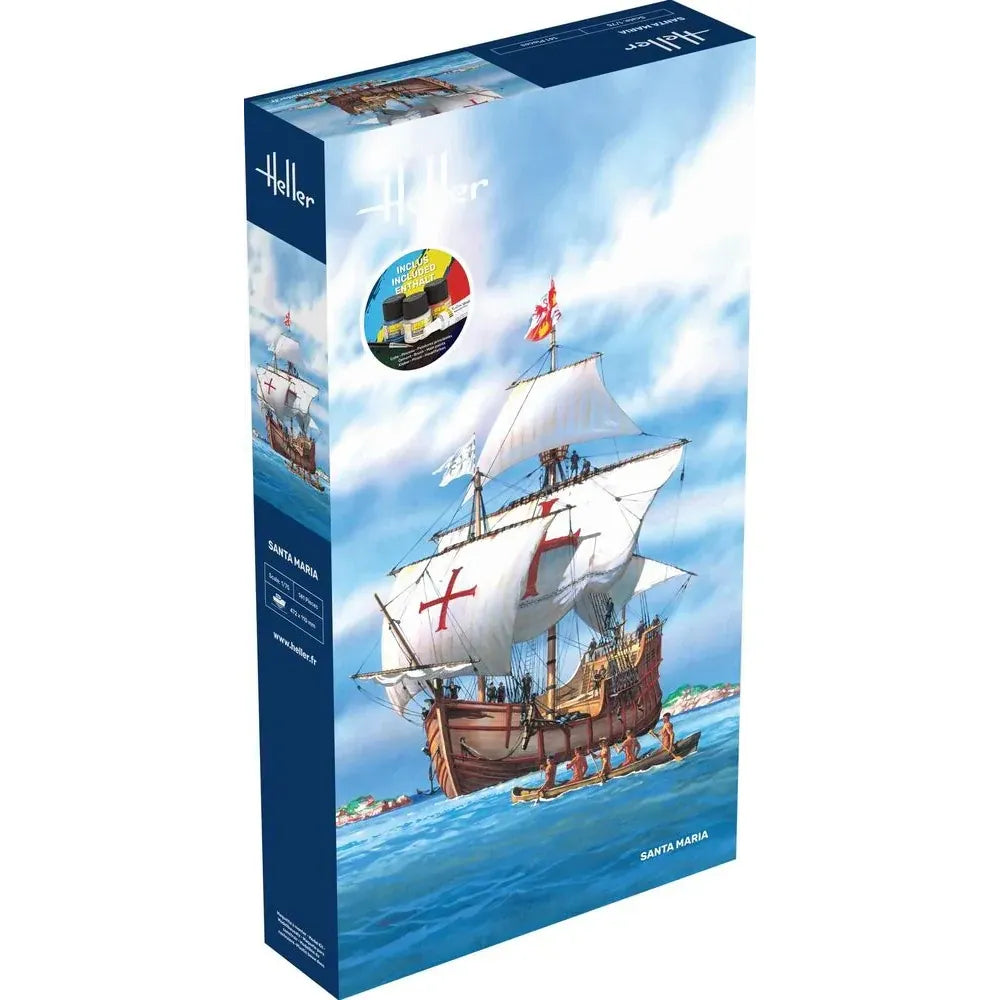 HELLER 1/75 GIFT SET Santa Maria 
Includes: cement, brush and main paints