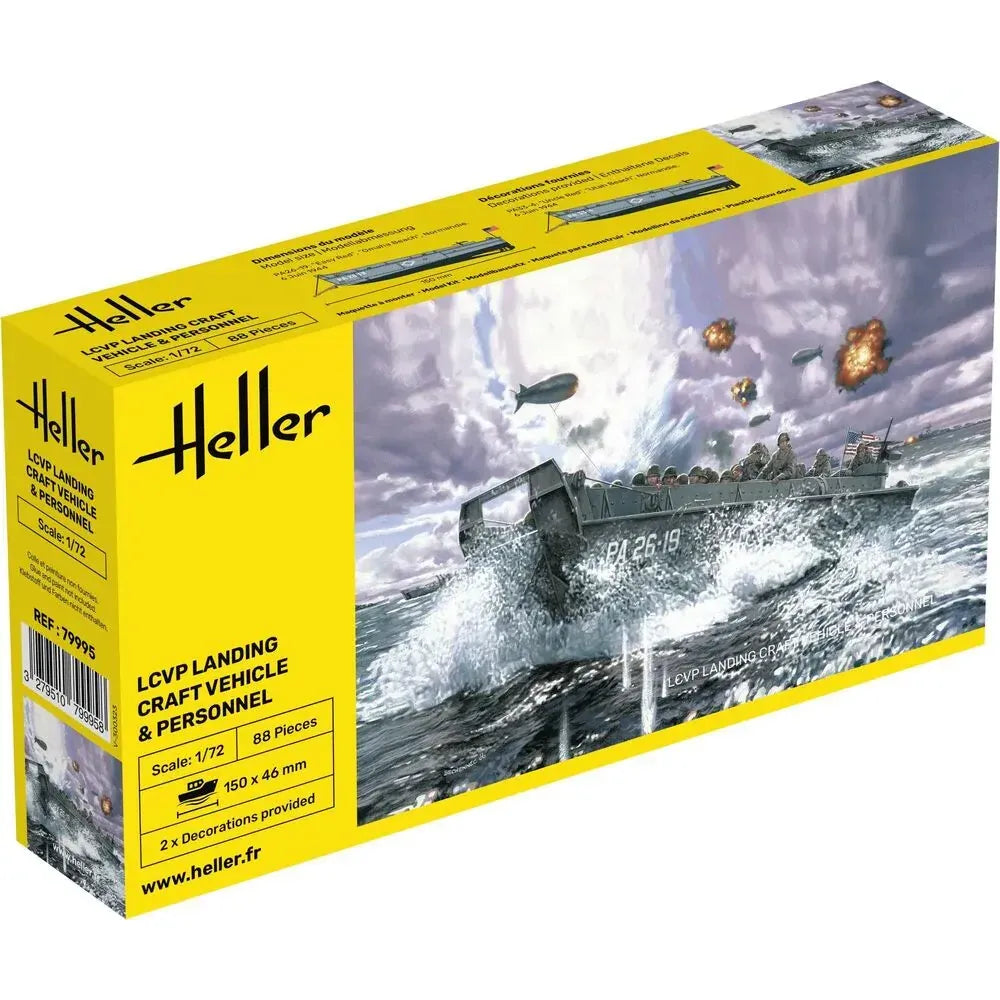 HELLER 1/72 LCVP Normandy Landing Craft & Personnel