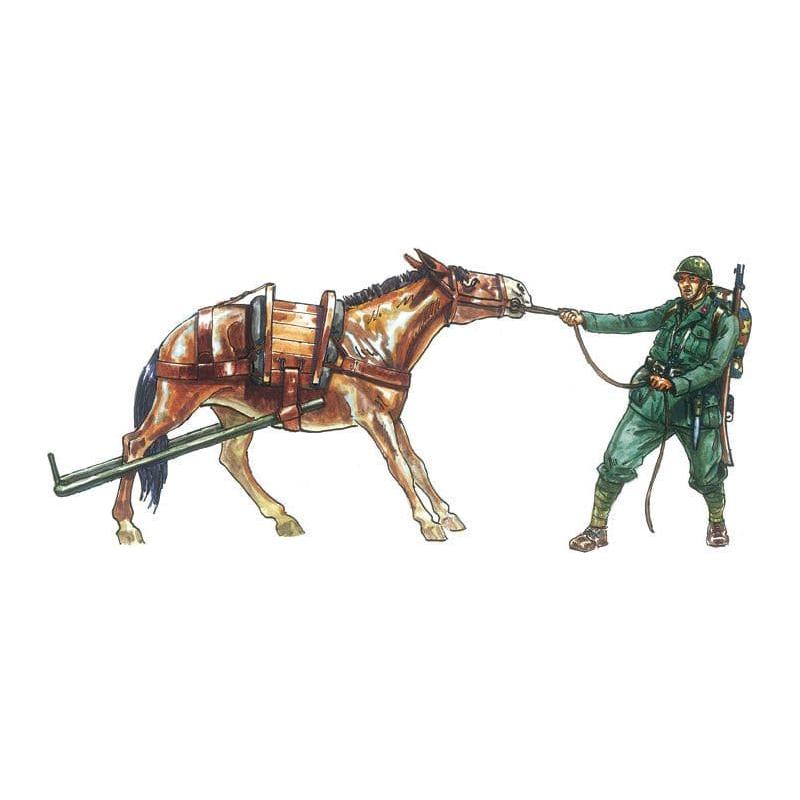 ITALERI 1/35 Horse Drawn Breda 20/65 mod. 35 with Servants