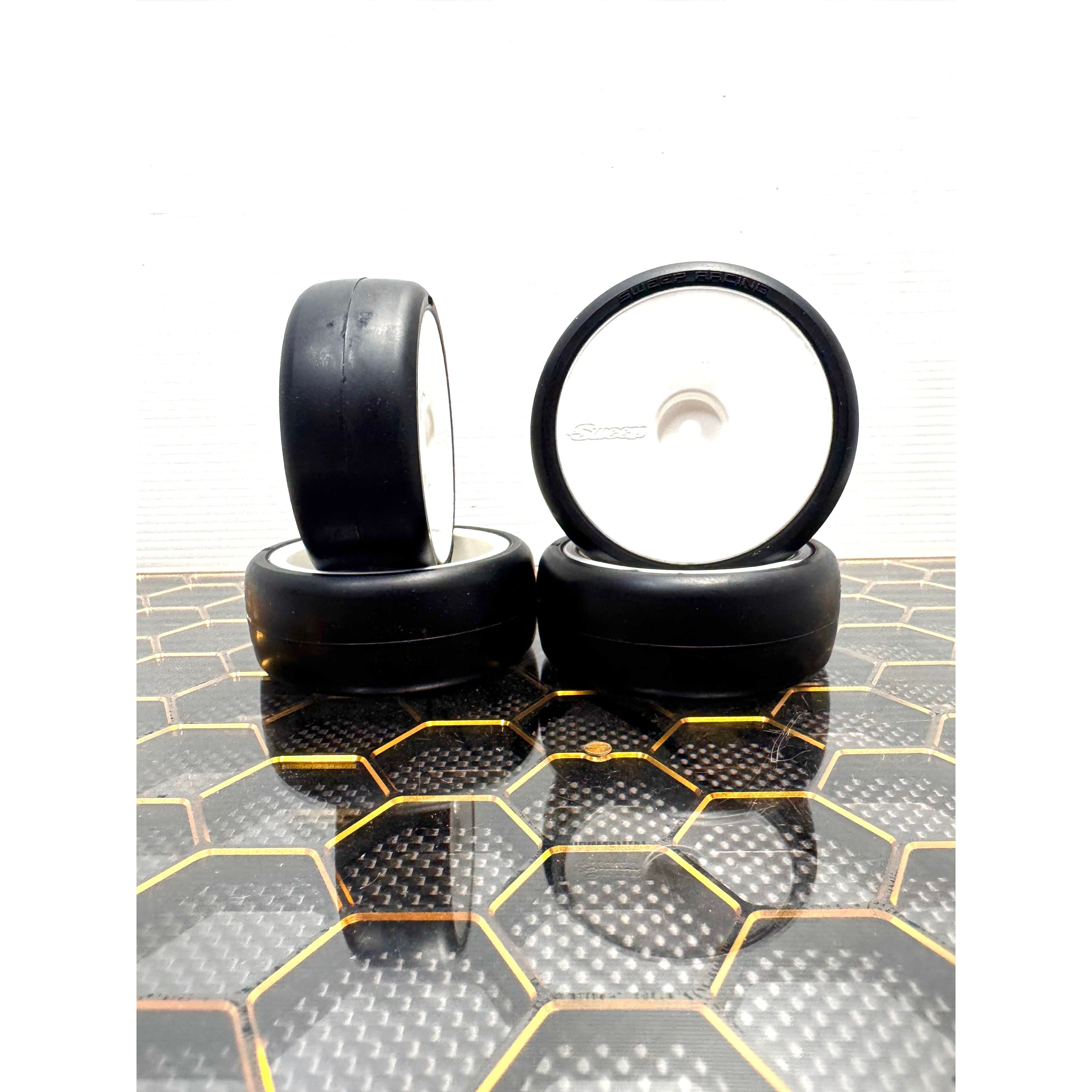 SWEEP 1/10 D-Series High-end compound 32 shore Pre-glued tires for Asphalt with medium insert(4pcs) Control tyre for 2026 South Australian State titles.