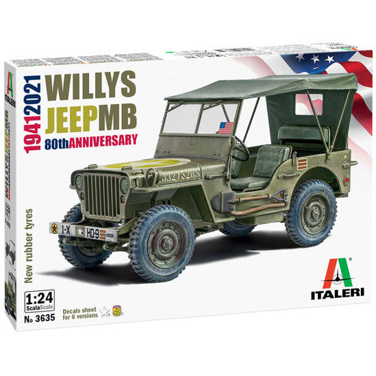 ITALERI 1/24 Jeep Willys MB 80th Anniversary