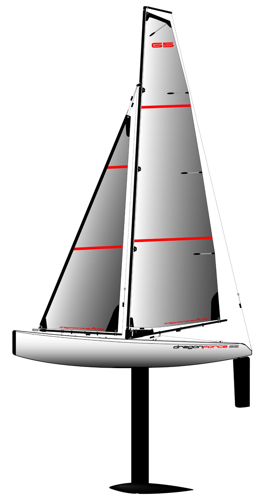 JOYSWAY Dragon Force 65 V8 (DF65) Racing Sailboat 655mm w/ Flysky i6 RTR