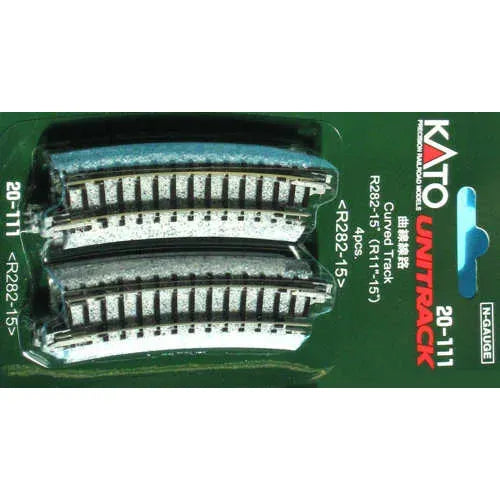 KATO N Unitrack Curved Track R282-15Deg (4 Pack)