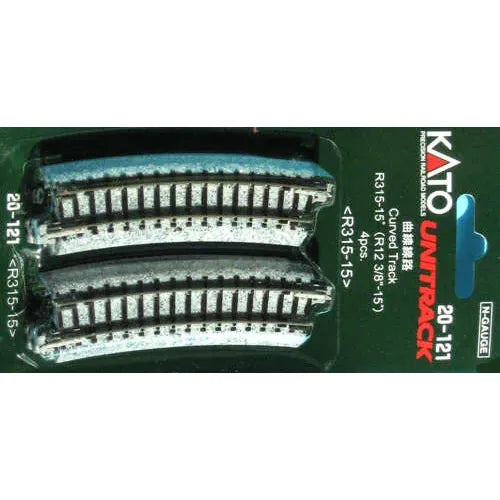 KATO N Unitrack Curved Track R315-15Deg (4 Pack)