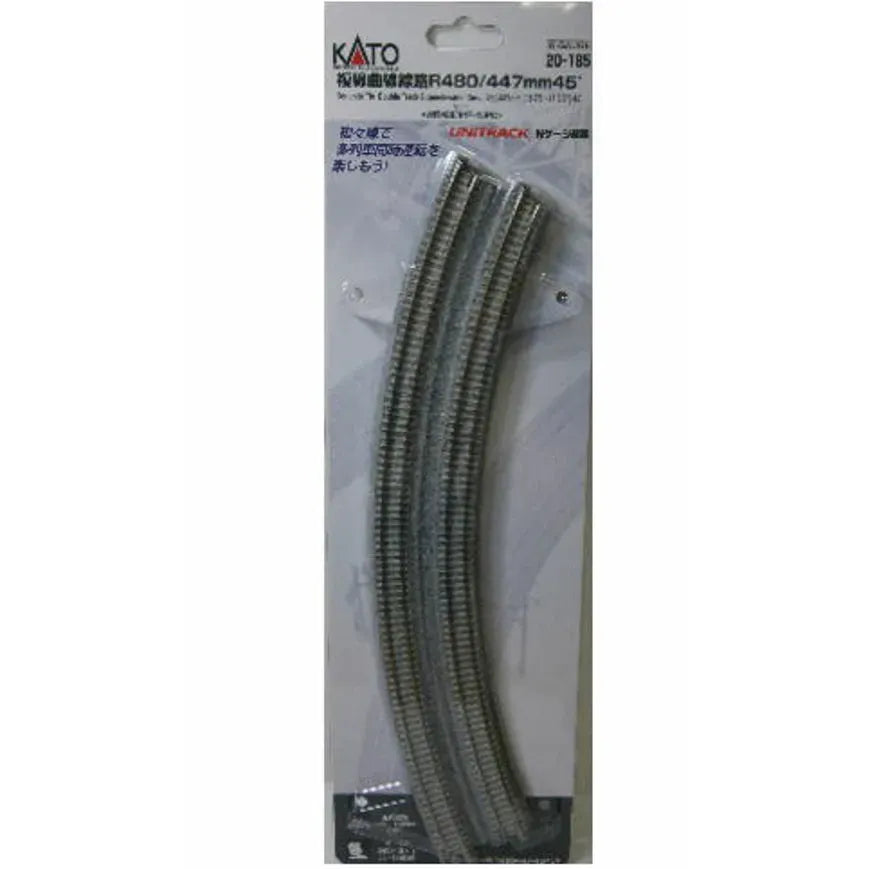 KATO N Concrete Tie Double Track Superelevated Curve 480/447 45 Degree