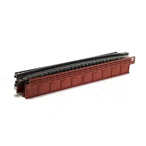 KATO N Unitrack Deck Girder Curved Bridge 448mm 15Deg Red