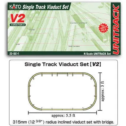 KATO N Unitrack Single Track Viaduct Bridge Set V2