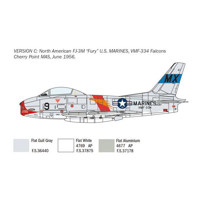 ITALERI 1/48 North American FJ-2/3 Fury with Super Decal Sh