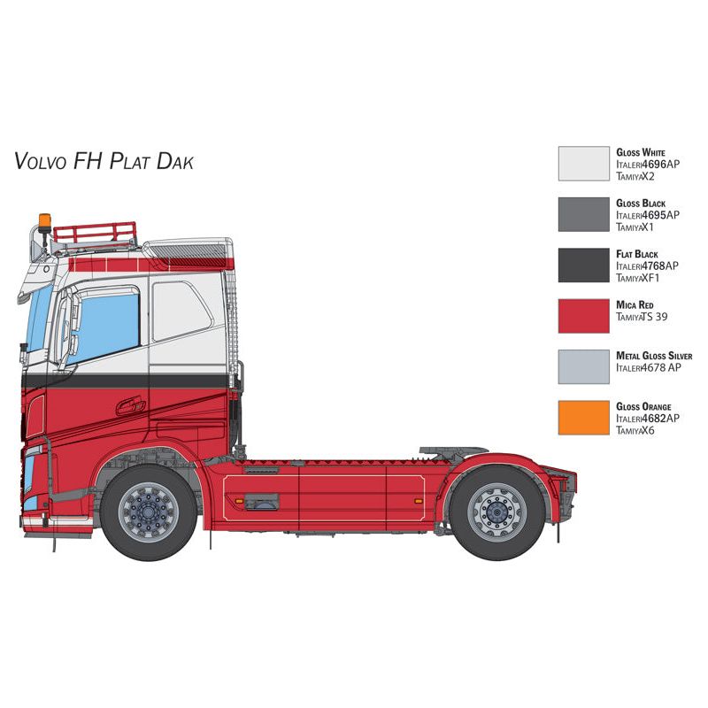 ITALERI Volvo FH Low Roof-PE Parts - Chromed Stickers