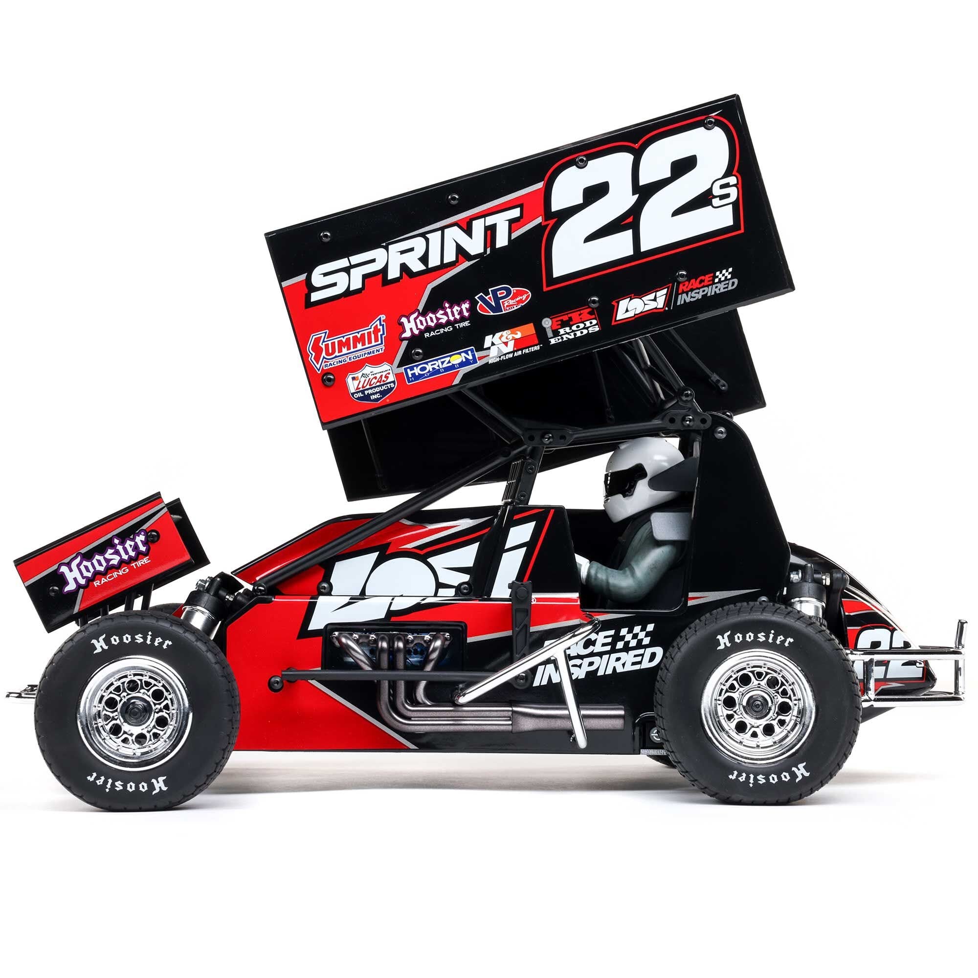 Losi 1/10 22S Sprint Car, 1/10 2WD, RTR, Brushless, Red With Battery and Charger