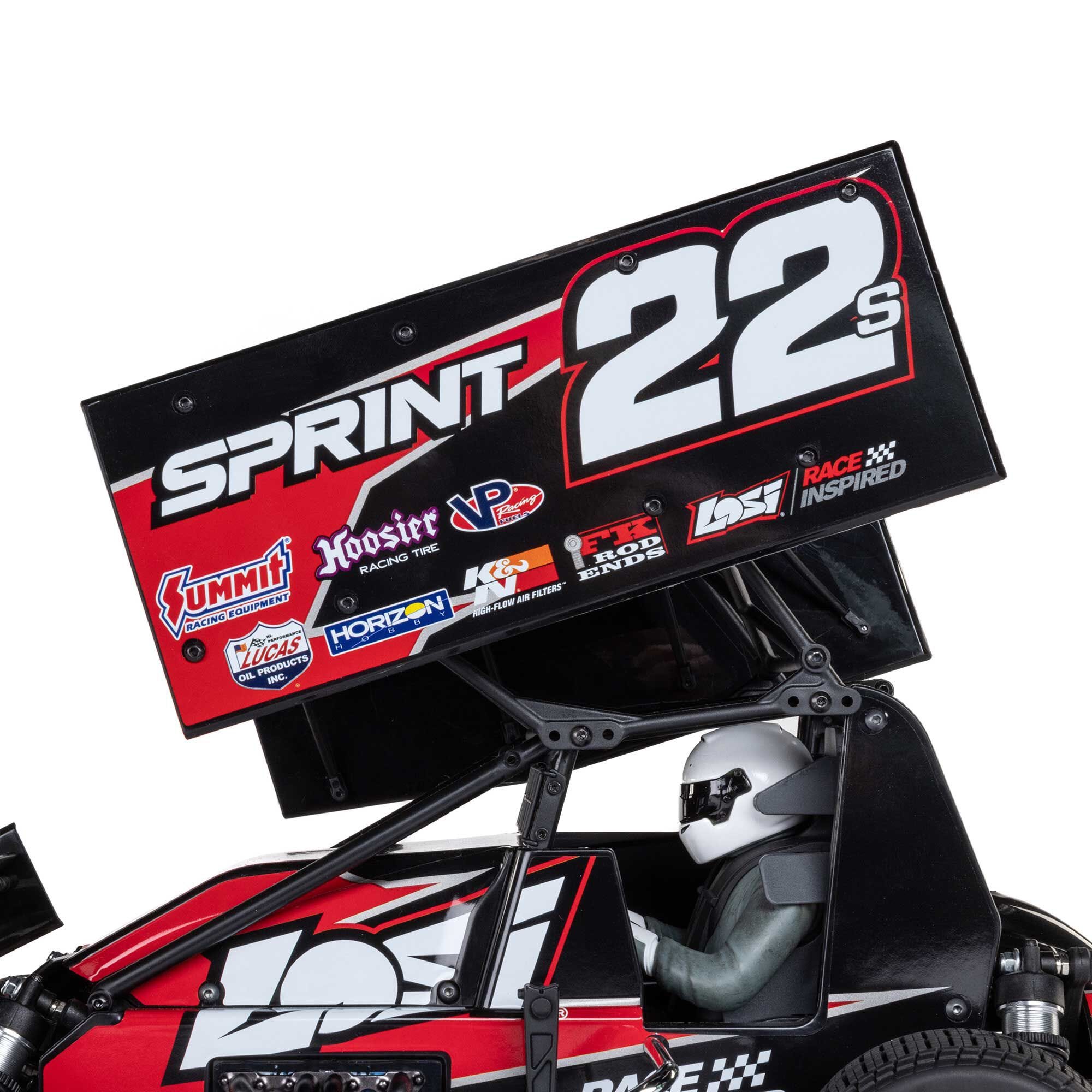 Losi 1/10 22S Sprint Car, 1/10 2WD, RTR, Brushless, Red With Battery and Charger