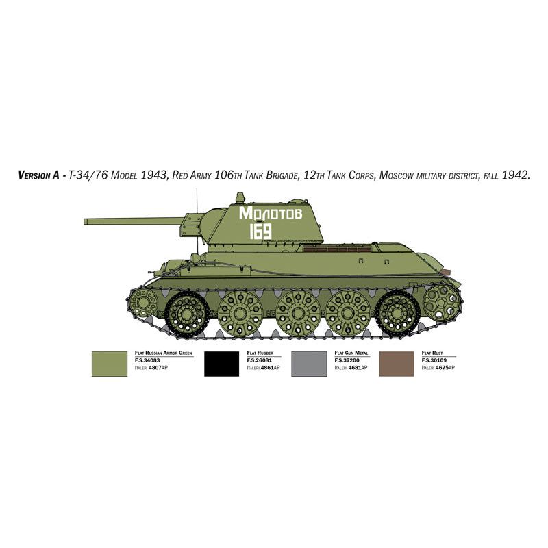 ITALERI 1/35 T-34/76 Model 1943 (Premium Edition)