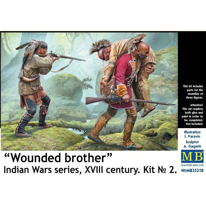 MASTER BOX 1/35 "Wounded Brother" Indian Wars Series, #2  XVIII