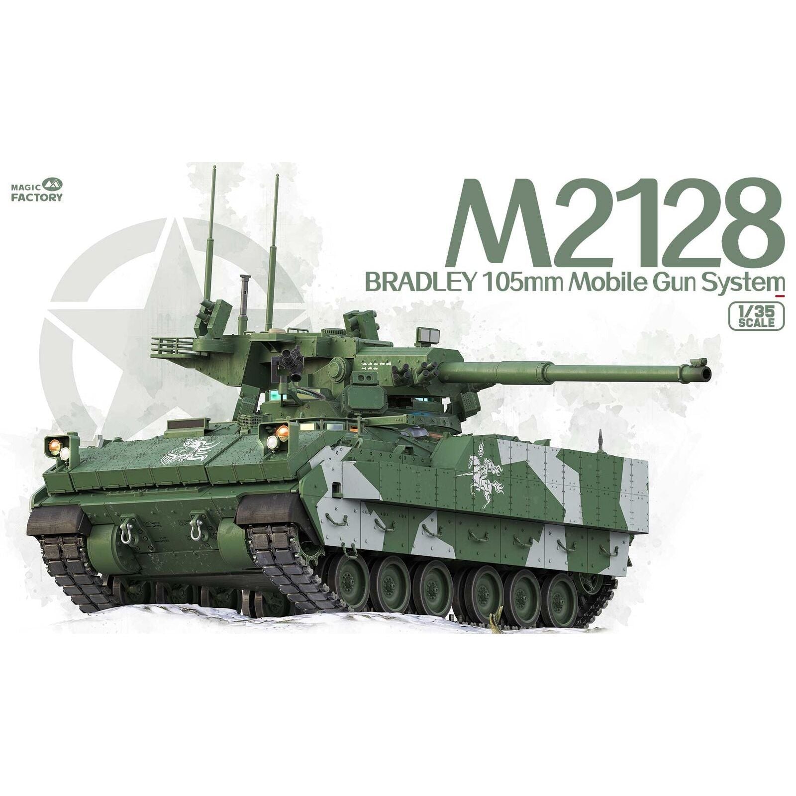 Magic Factory 1/35 M2128 Bradley 105mm Mobile Gun System Plastic Model Kit
