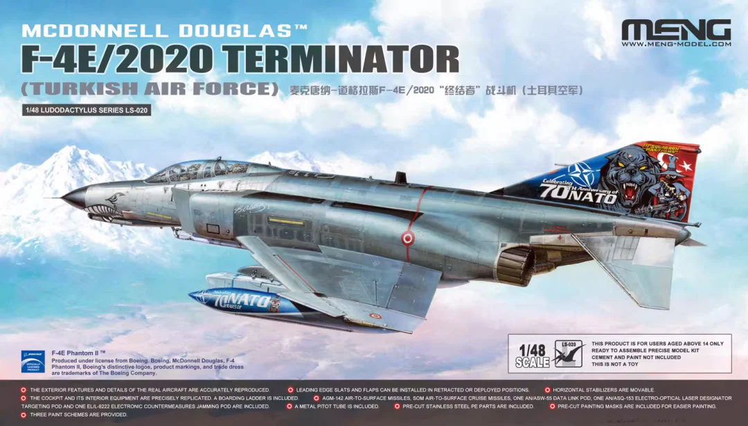 MENG 1/48 F-4E/2020 Terminator Turkish Air Force Plastic Model Kit