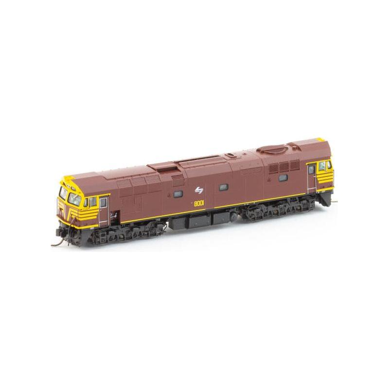 AUSCISION N Scale 80 Class - 8001 Indian Red - with White L7 DCC Sound Equipped